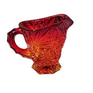 Vintage Amber Glass child's pitcher from a tea set